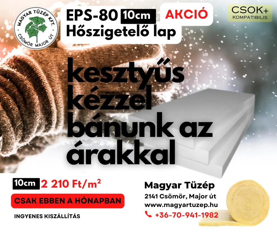EPS 80 hőszigetelő lap ajánlat Magyar Tüzép 